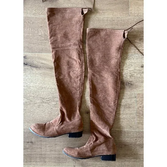 Stuart Weitzman x Russell & Bromley Lowland over the knee suede boots - size 39 - Picture 1 of 5